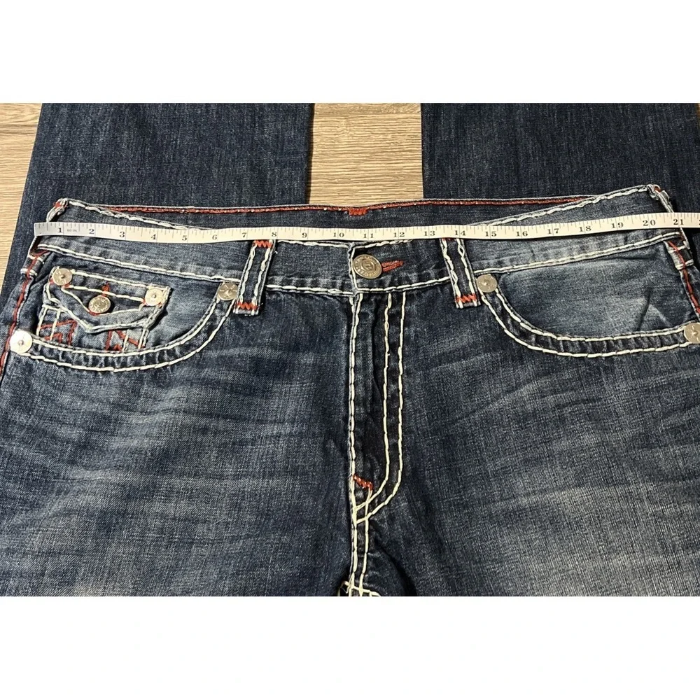 True Religion Men's Super T Flap Pocket Straight Leg Mid Rise Jeans Size 42x31